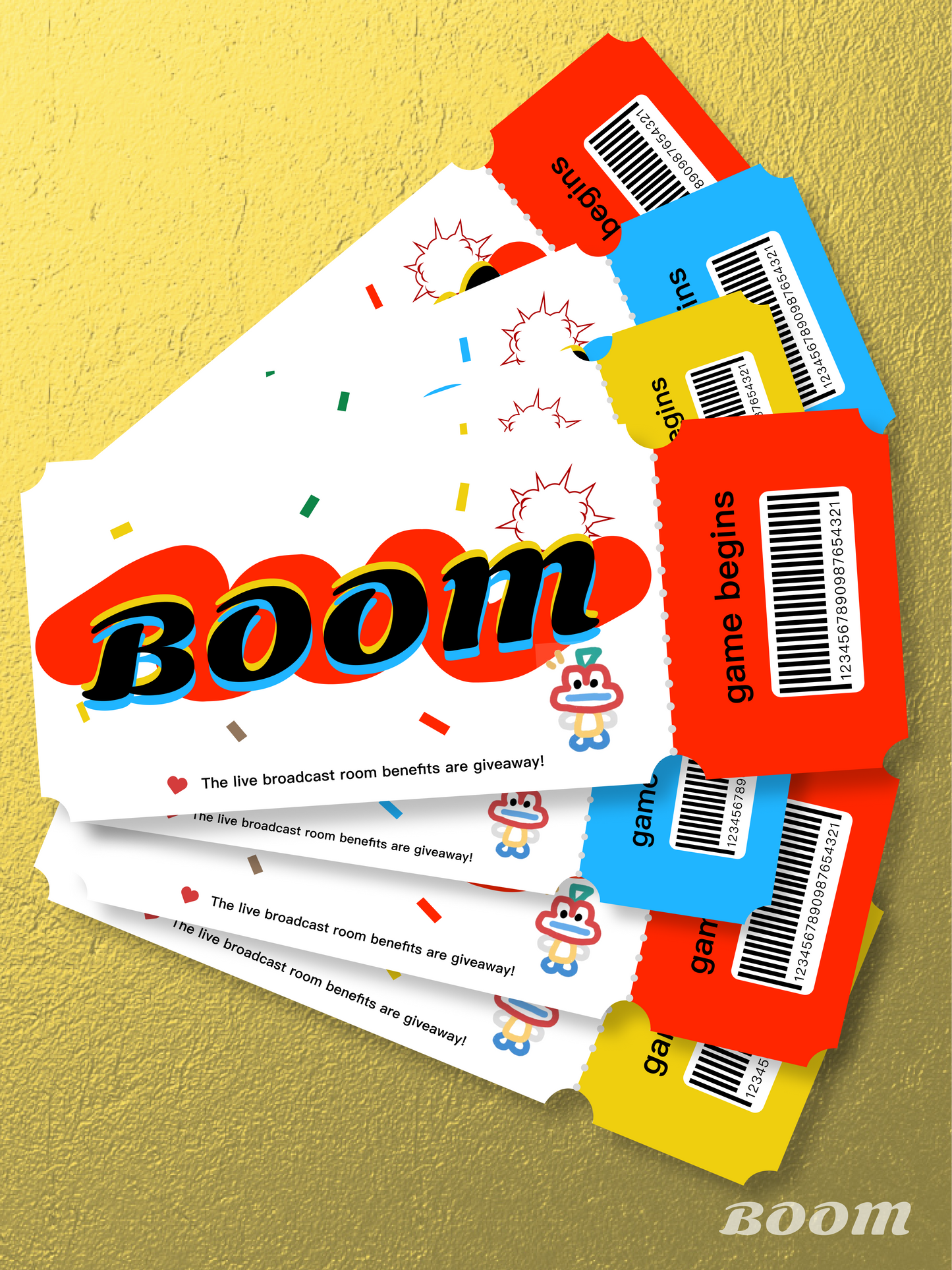 Boom Ticket 7color🎫